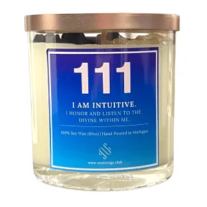 111 Angel Number Affirmation Candle