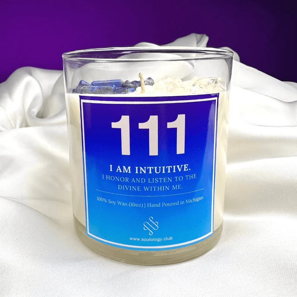 111 Angel Number Affirmation Candle