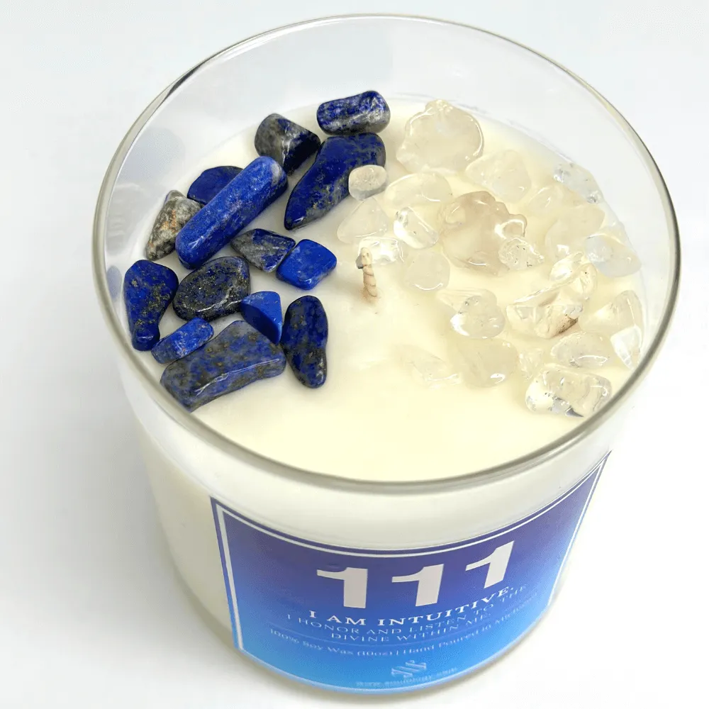 111 Angel Number Affirmation Candle