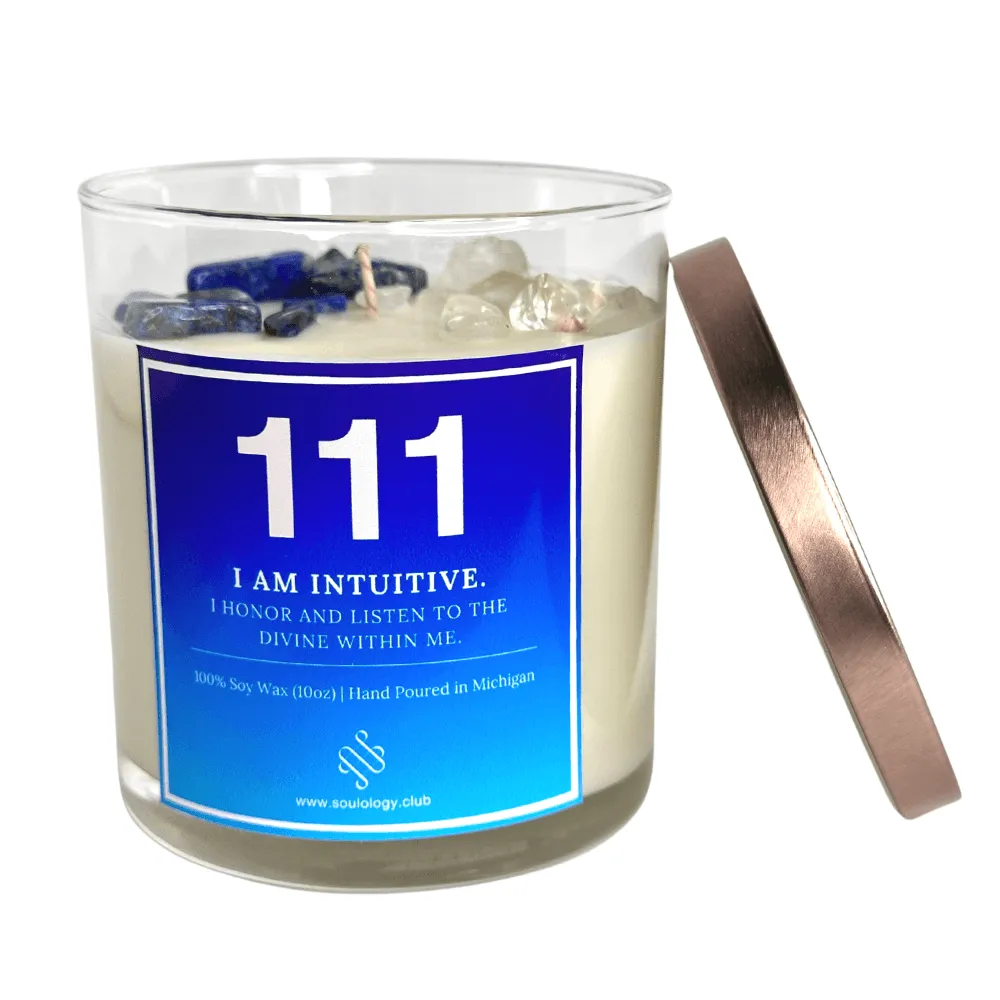 111 Angel Number Affirmation Candle