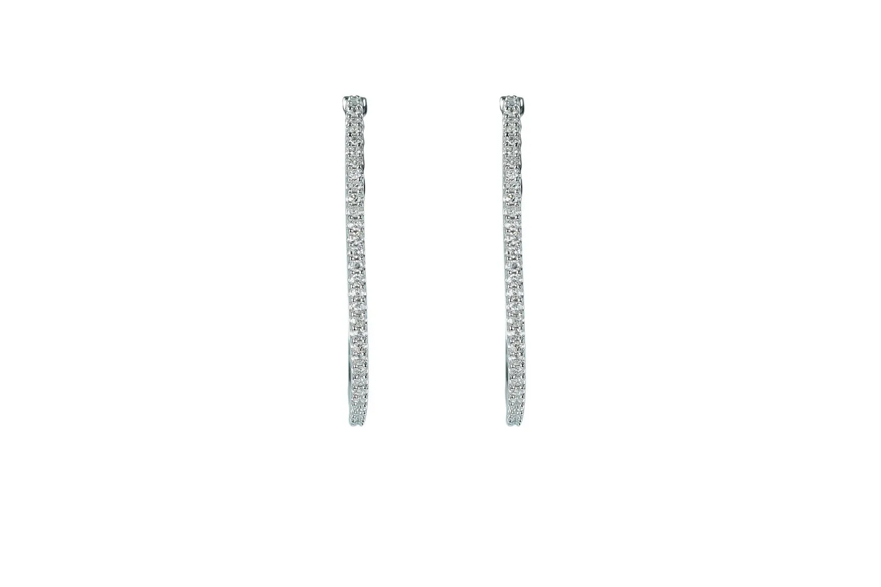 1/4 ctw Diamond Double Hoop Earrings