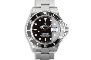 1986 Rolex Submariner 168000 with Box & Papers