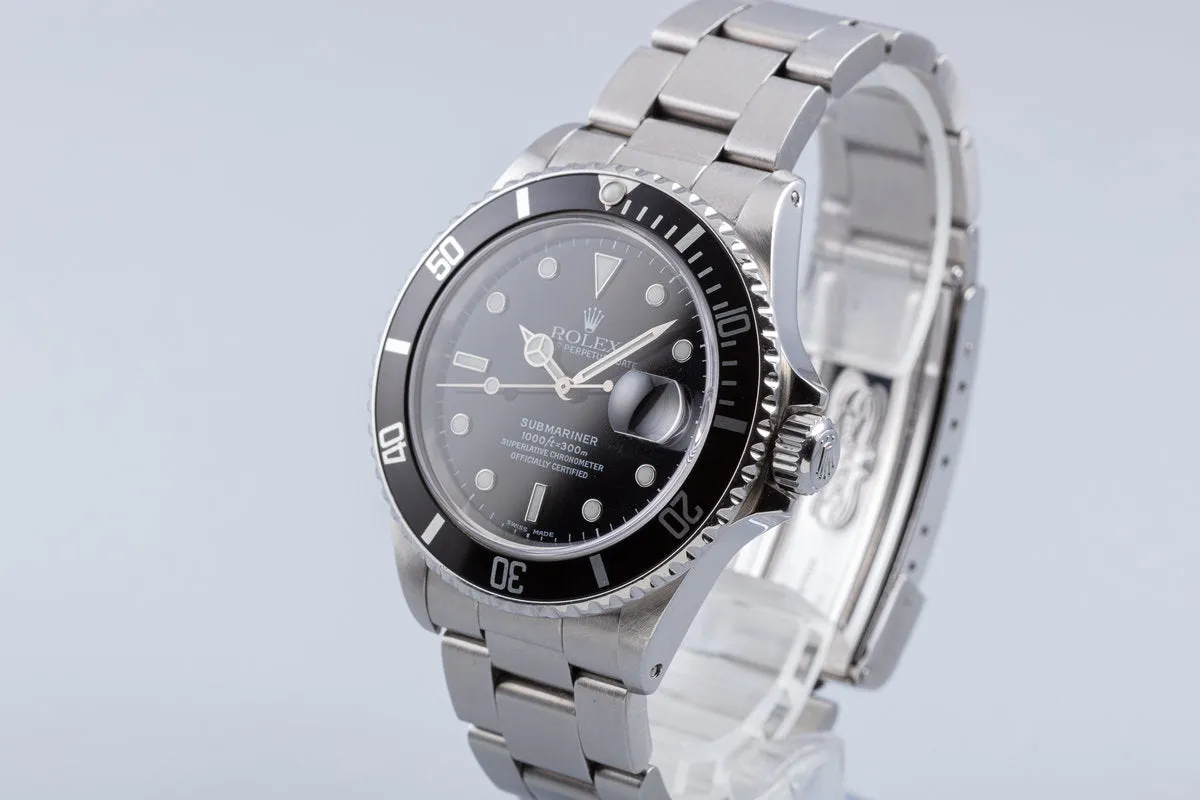 1986 Rolex Submariner 168000 with Box & Papers