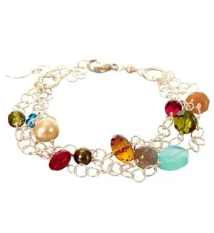 3 Strand Gemstone Bracelet