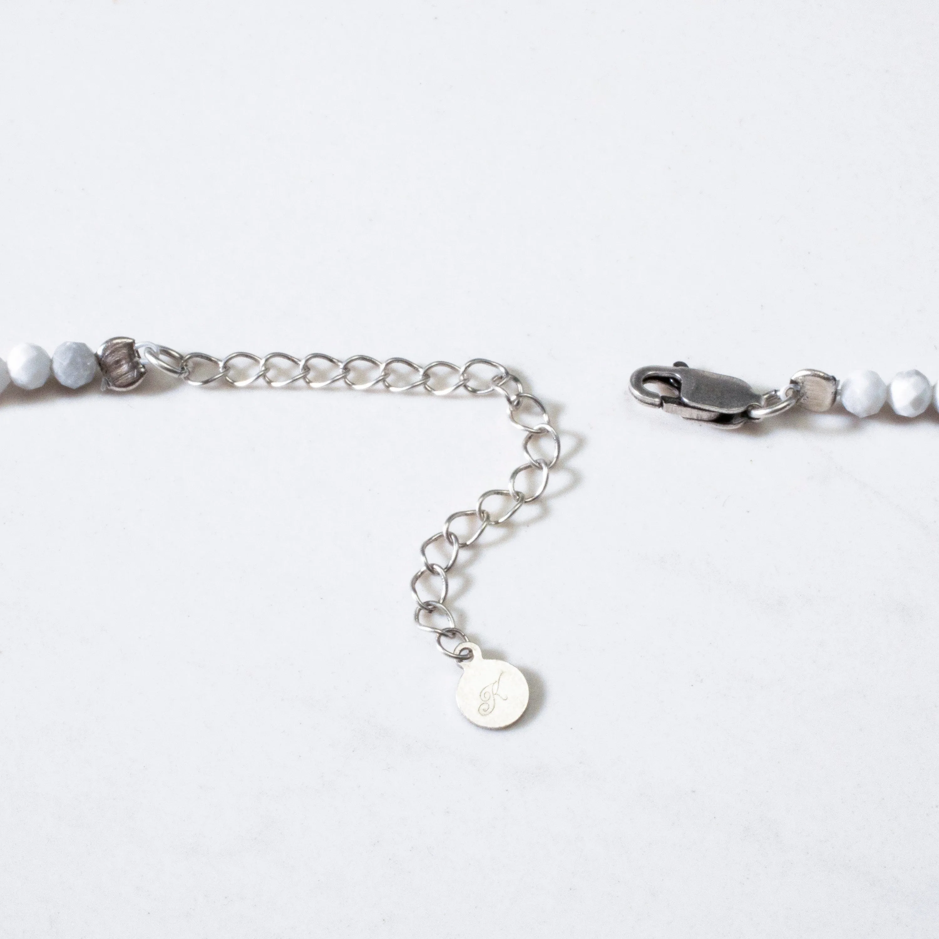 3mm Howlite Faceted 31" Necklace / Multi Wrap Bracelet