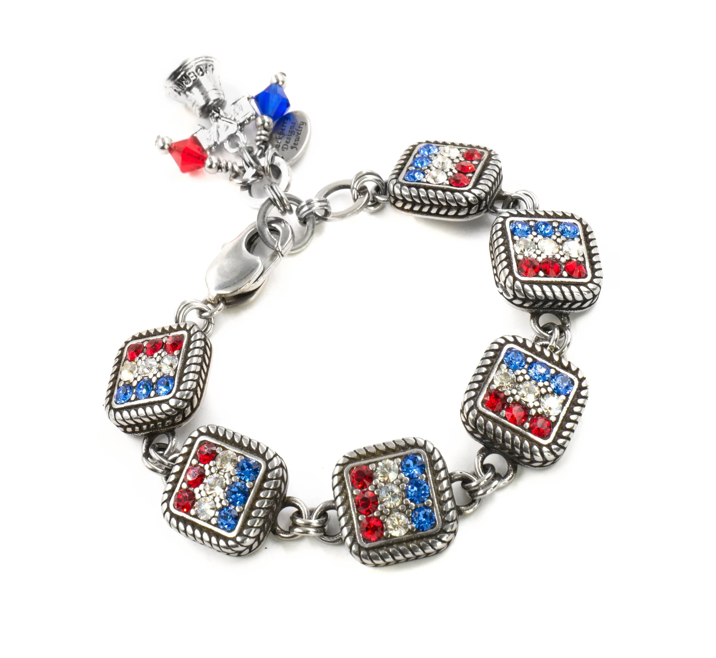 4th Of July Crystal Chessboard Bracelet