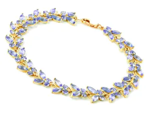 7.8 Carat 14K Solid Yellow Gold Butterfly Bracelet Tanzanite