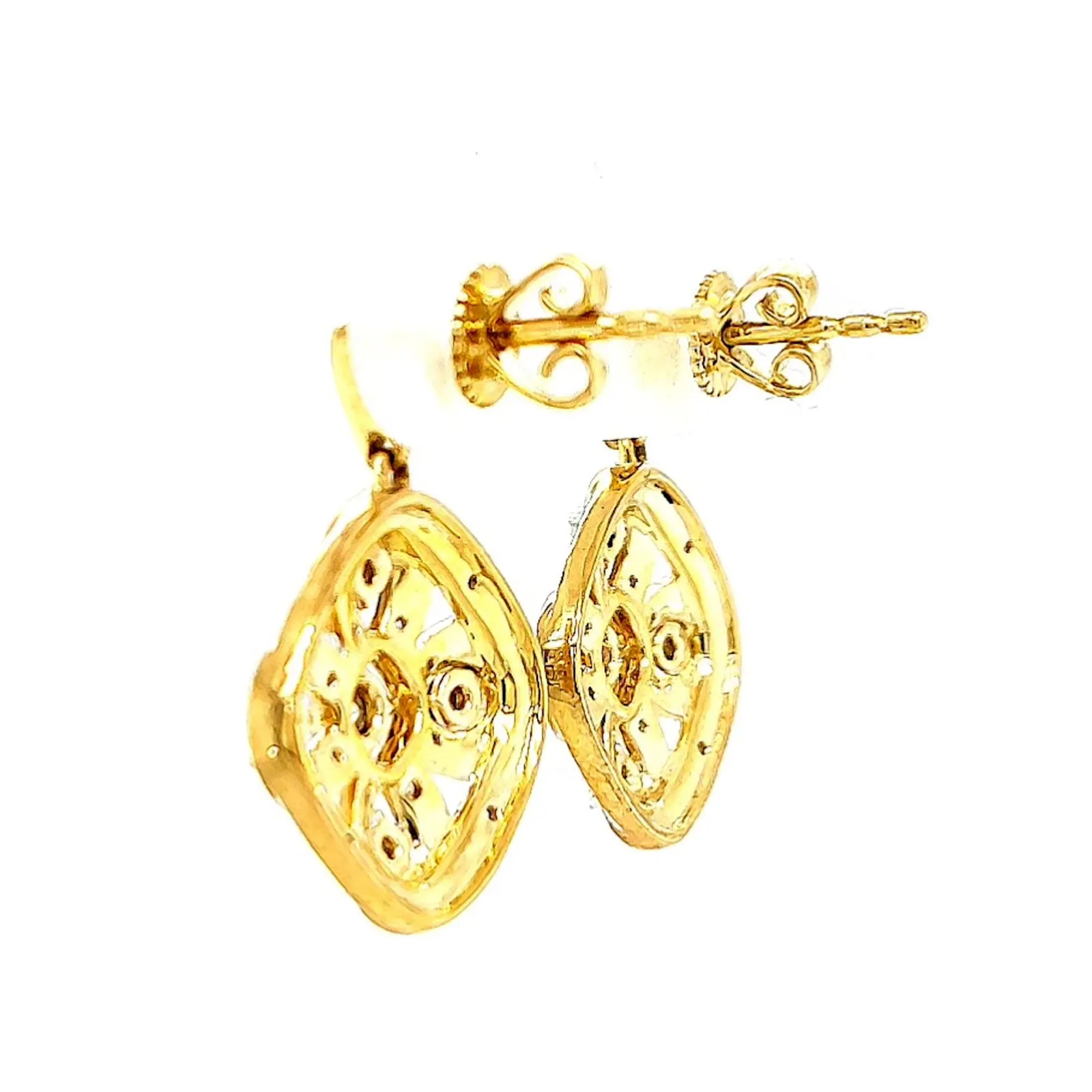 9ct Yellow Gold Round Brilliant Cut 0.30 CARAT tw of Diamonds Drop Earrings