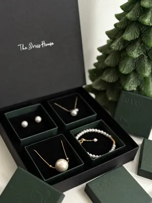 Advent Gifting Box 10 - Pearl Gold Earring Necklace Bracelet