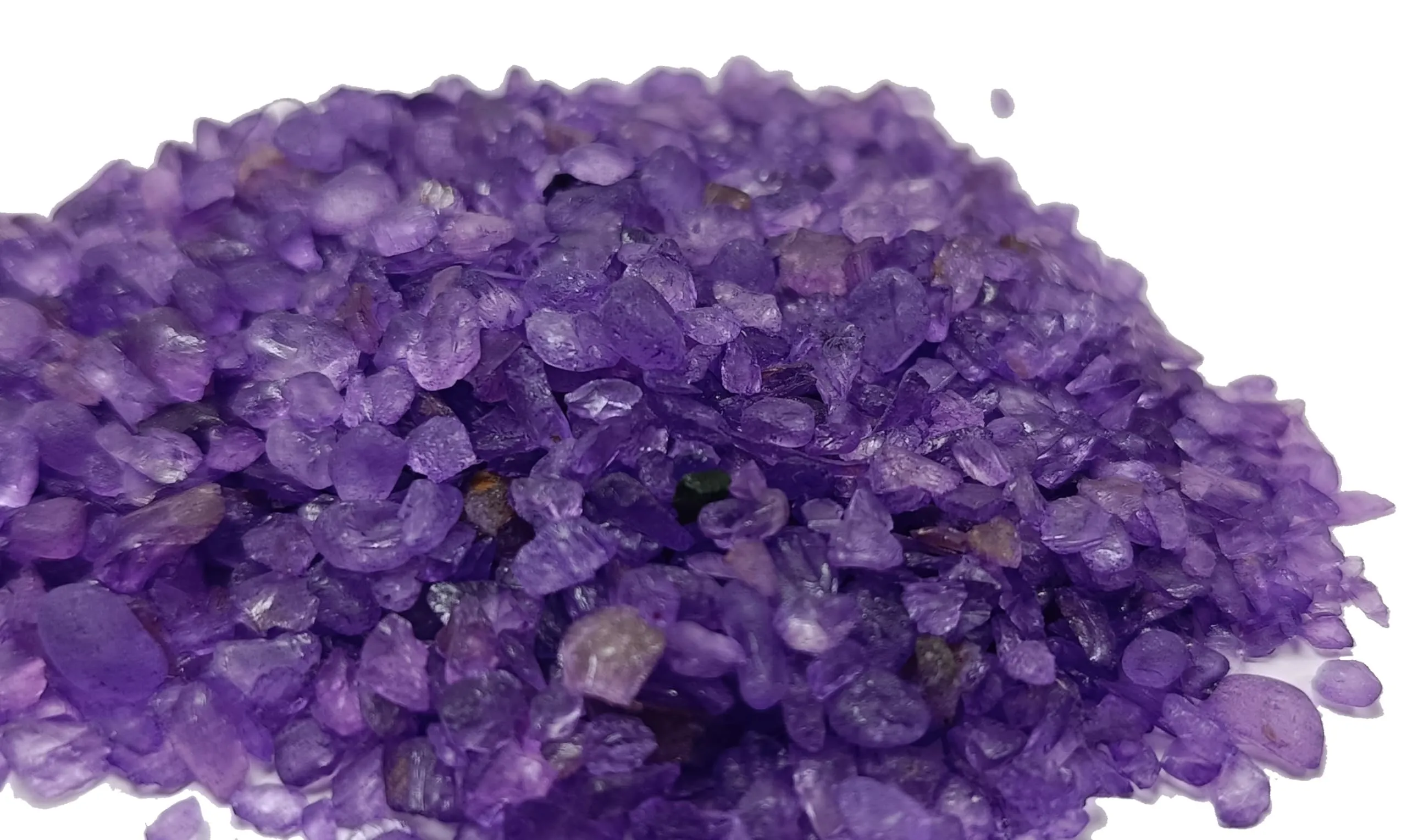 Amethyst dye Chips of Premium Small Tumbled Gemstone Crystal Healing Chips 100 Gram Pack