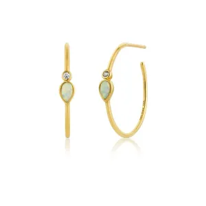 Ania Haie Glow Opal Raindrop Hoop Earrings