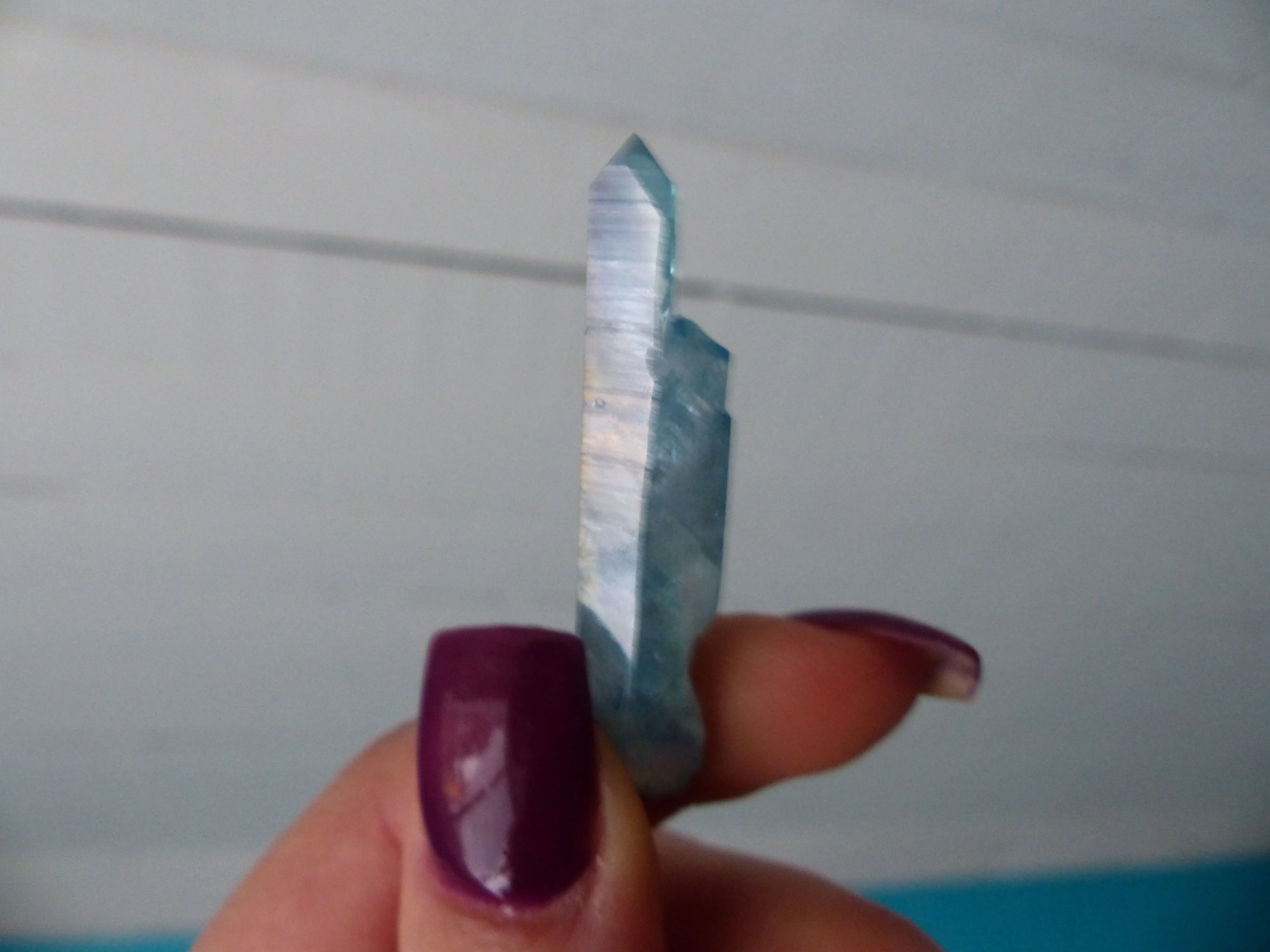 Arkansas Aqua Aura Quartz Point (#4)