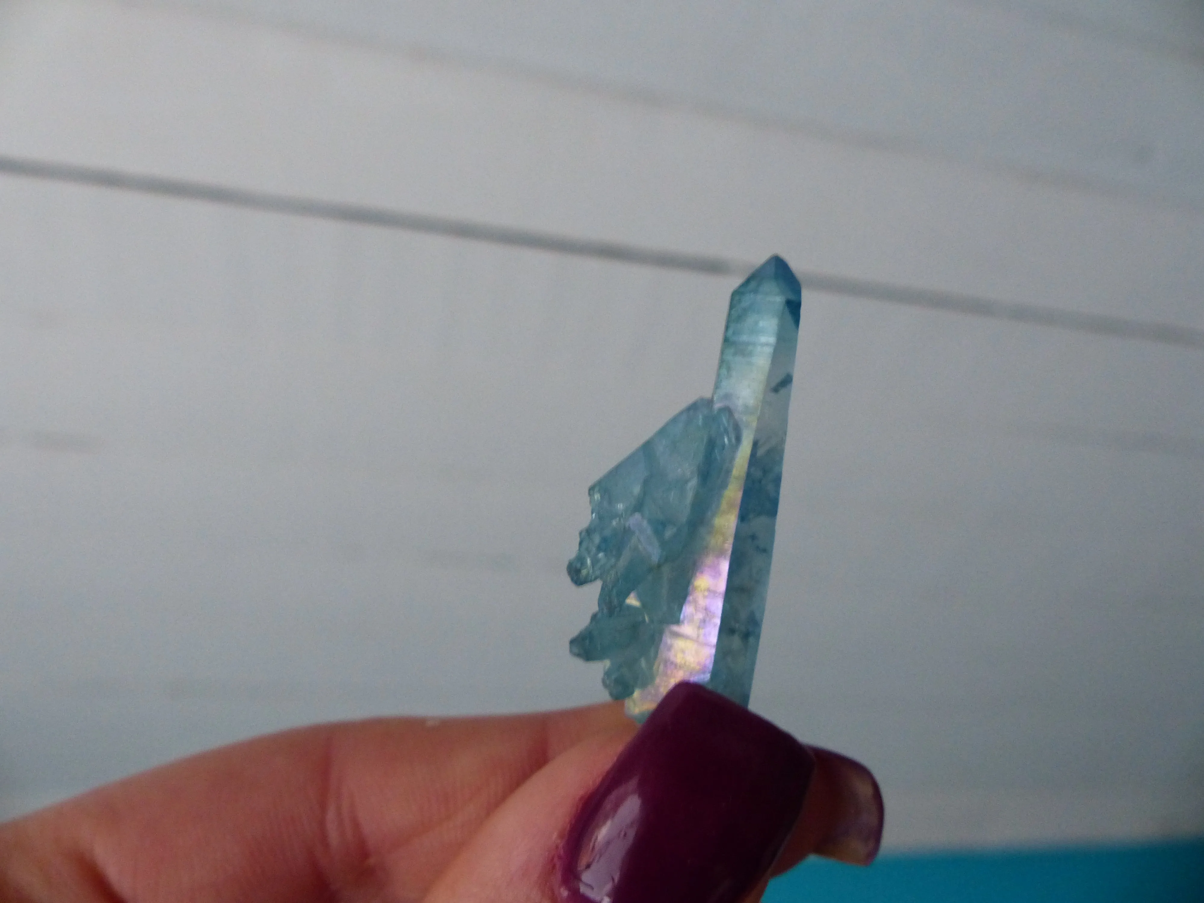 Arkansas Aqua Aura Quartz Point (#4)