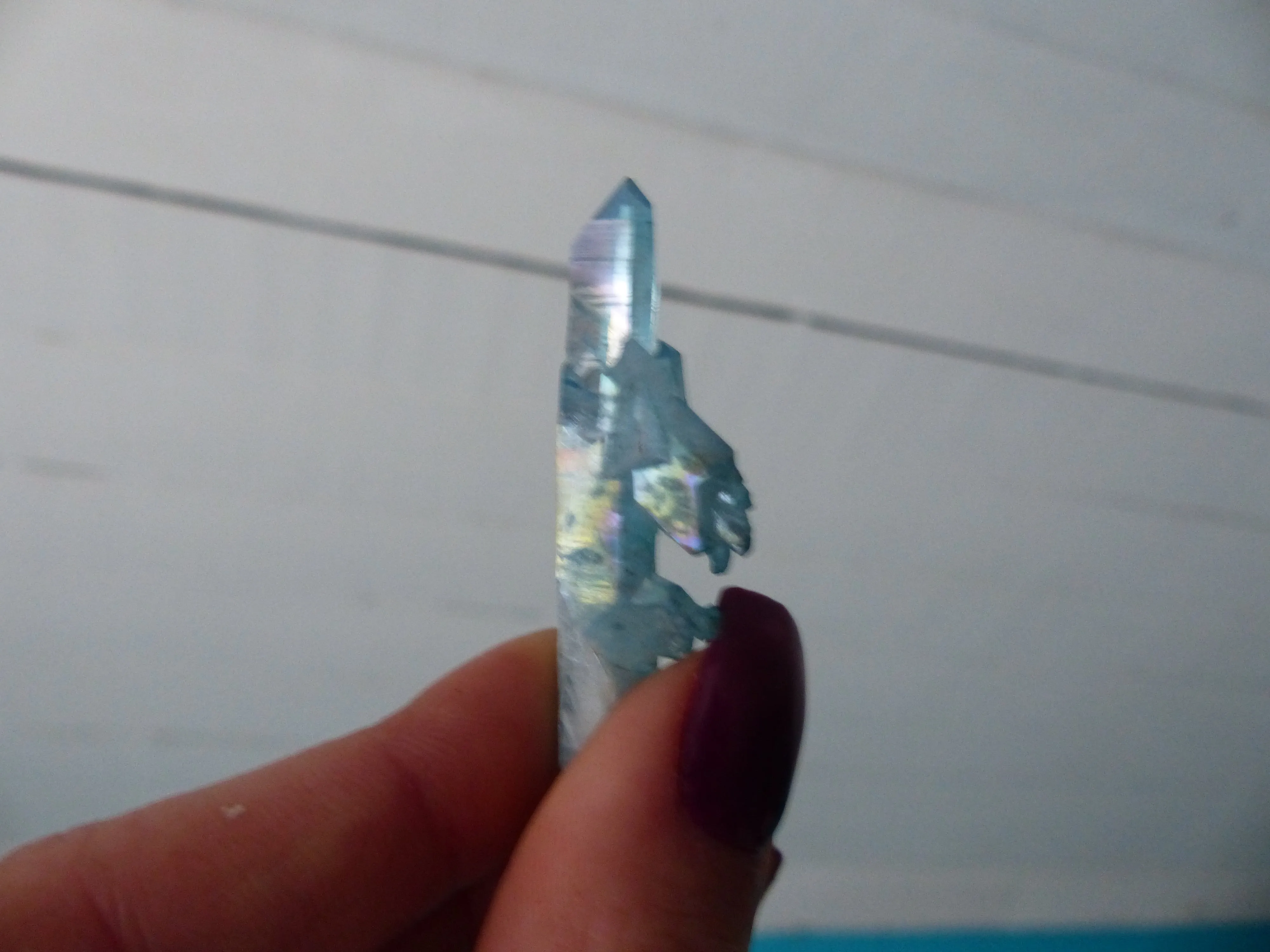 Arkansas Aqua Aura Quartz Point (#4)