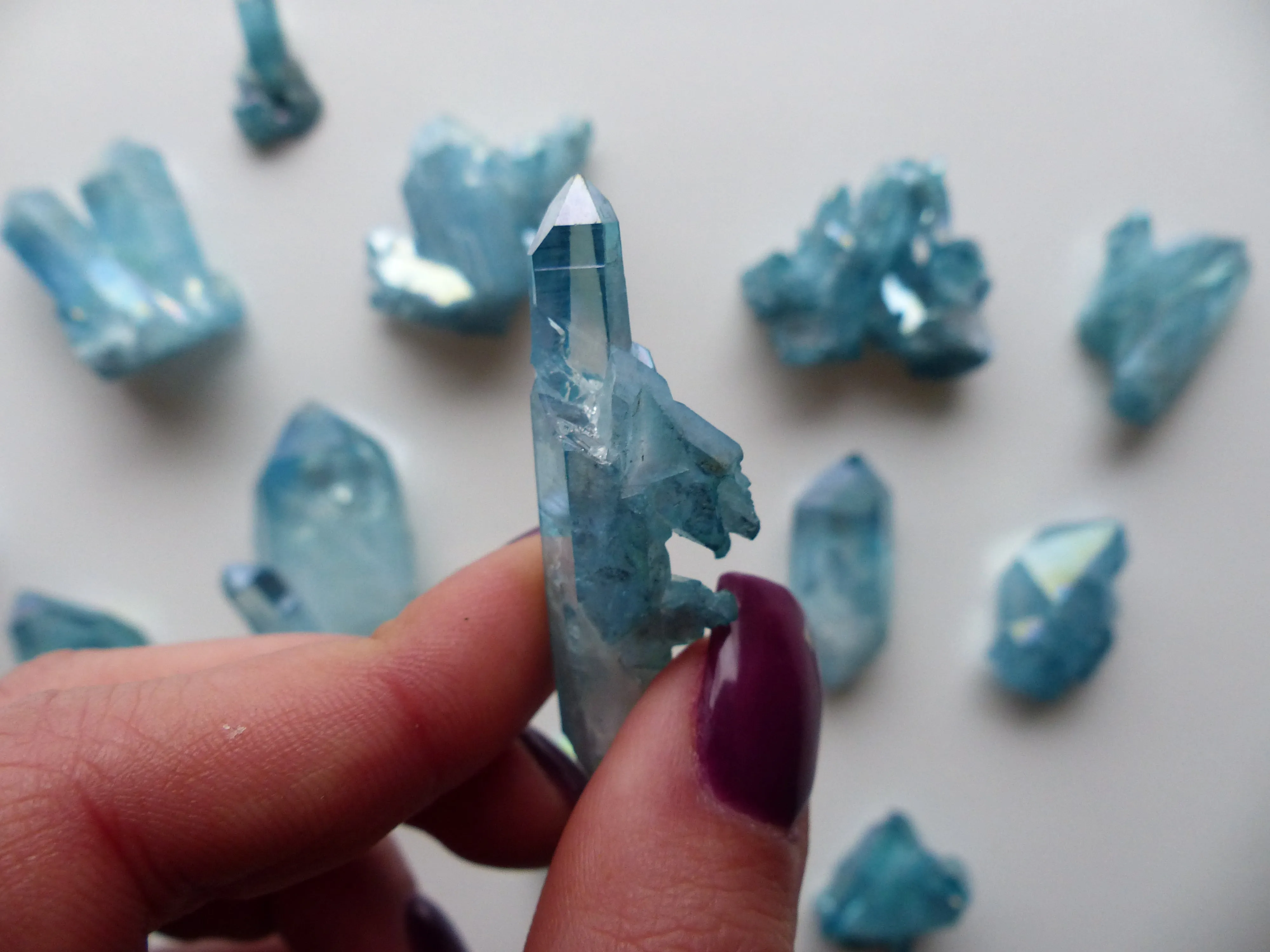 Arkansas Aqua Aura Quartz Point (#4)