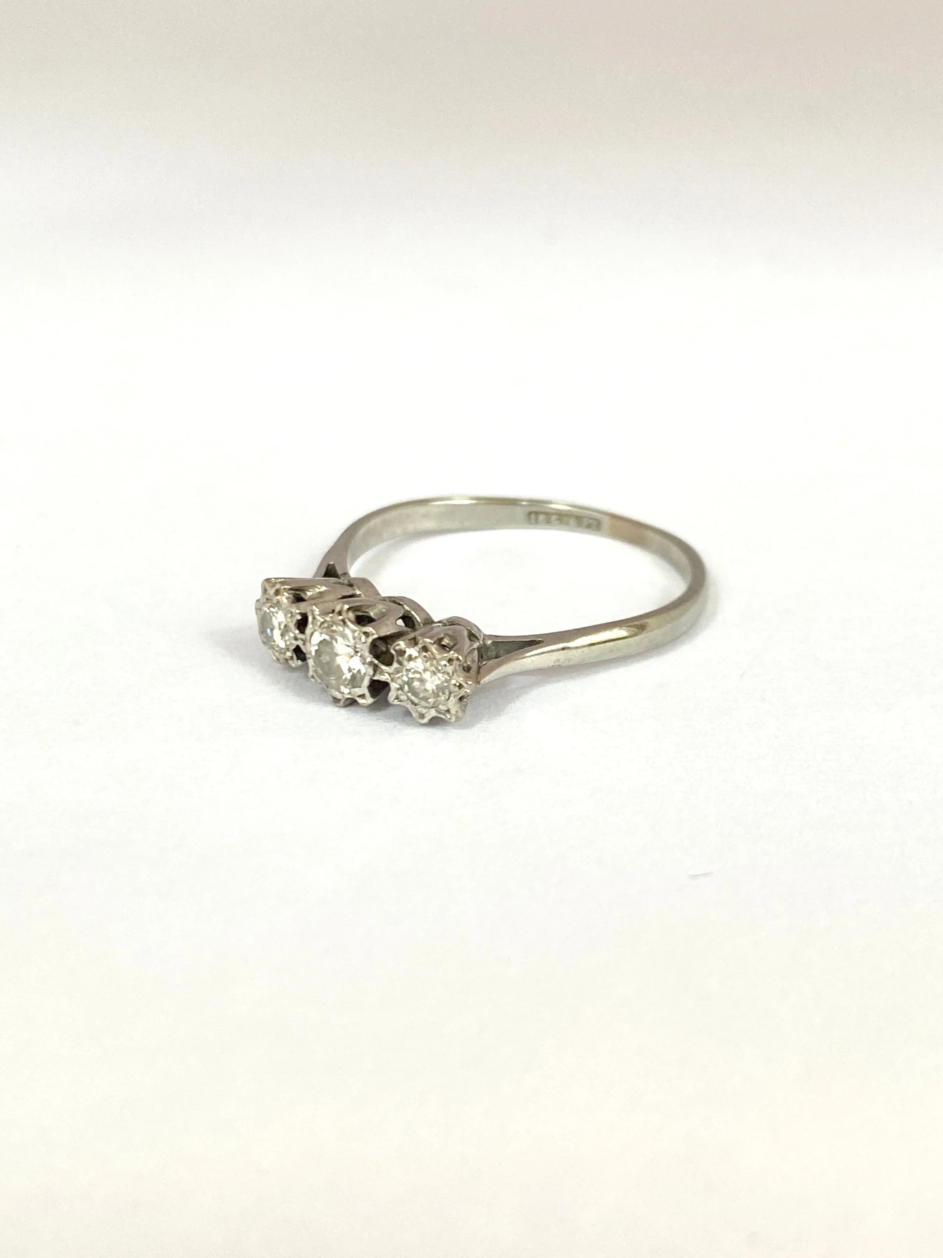 Art Deco, 18ct Gold, Platinum Diamond Trilogy Ring (1920s)