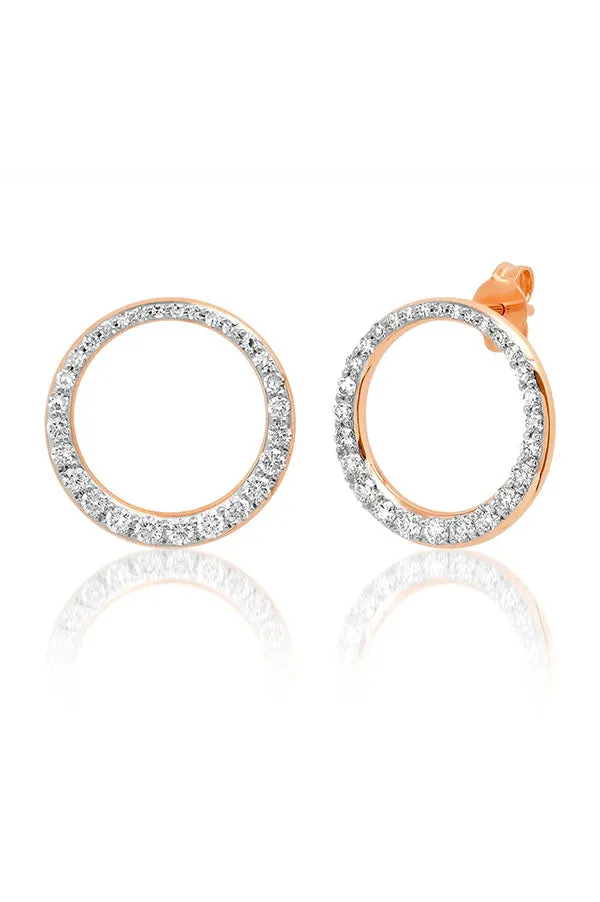 Asymmetrical Diamond Loop Earrings