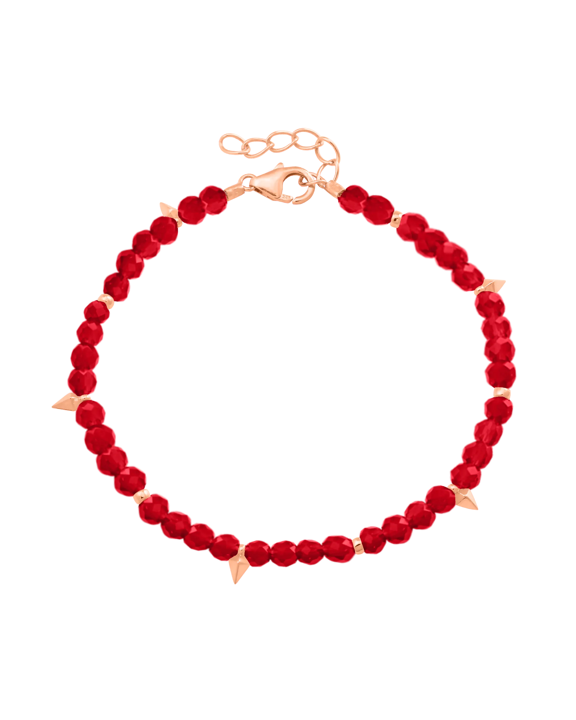 Beaded Gemstone Bracelet - 18K Rose Vermeil