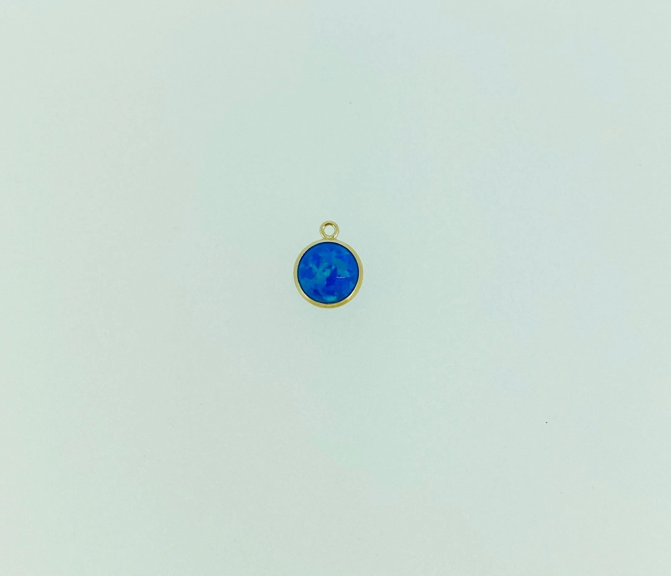 Blue Bello Opal Bezel Drop 14KGF #4099959SDB5