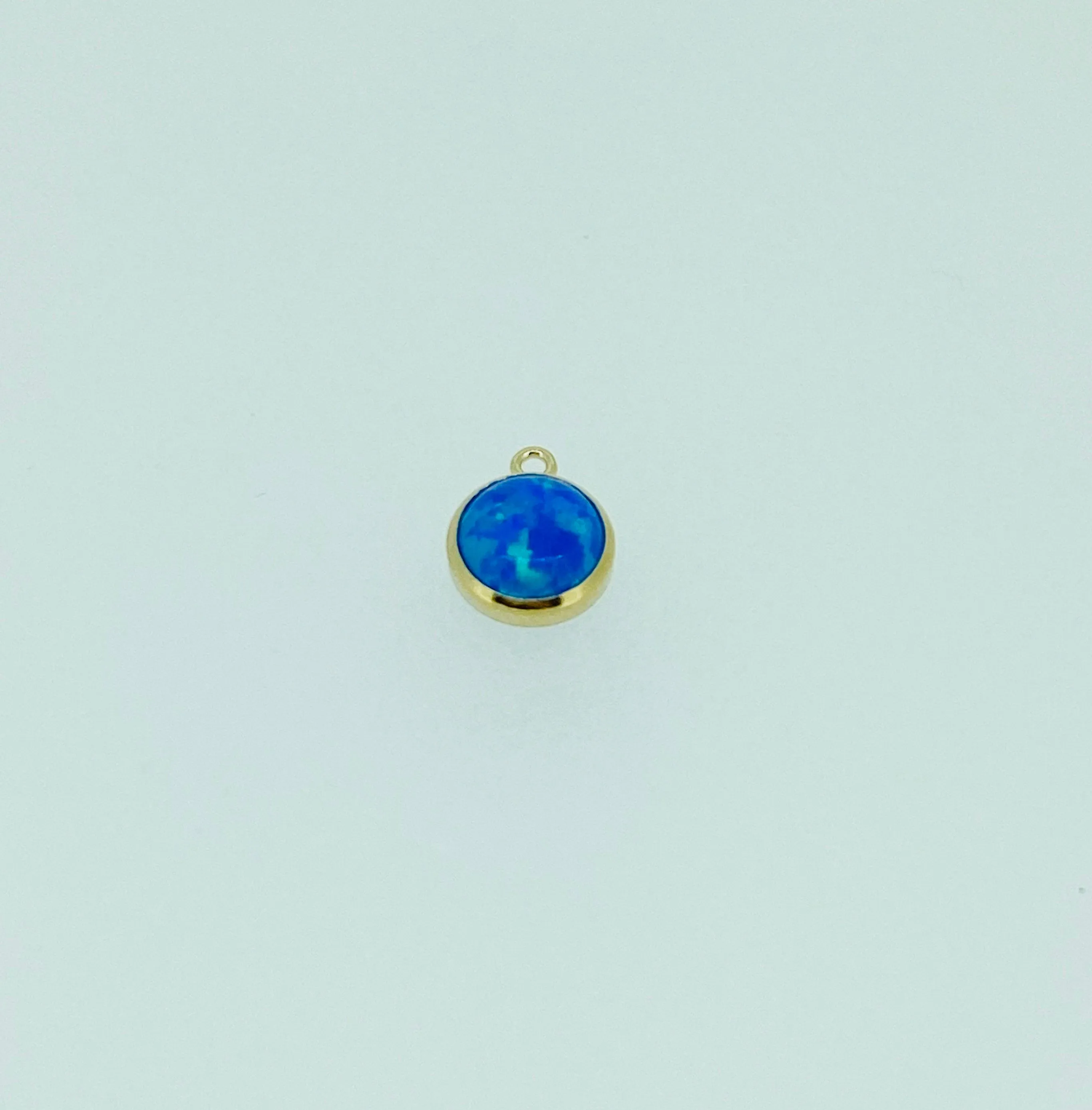 Blue Bello Opal Bezel Drop 14KGF #4099959SDB5