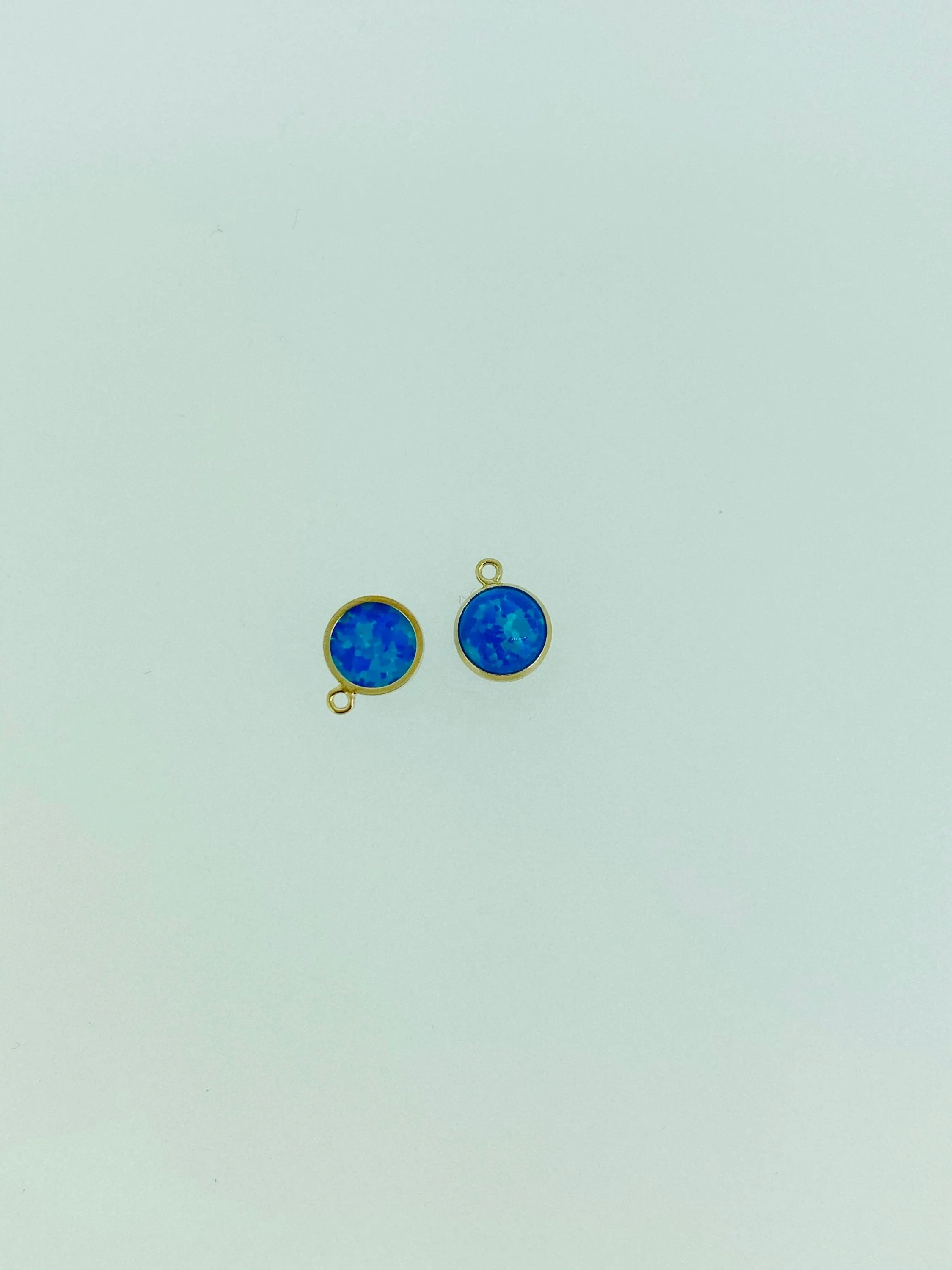 Blue Bello Opal Bezel Drop 14KGF #4099959SDB5