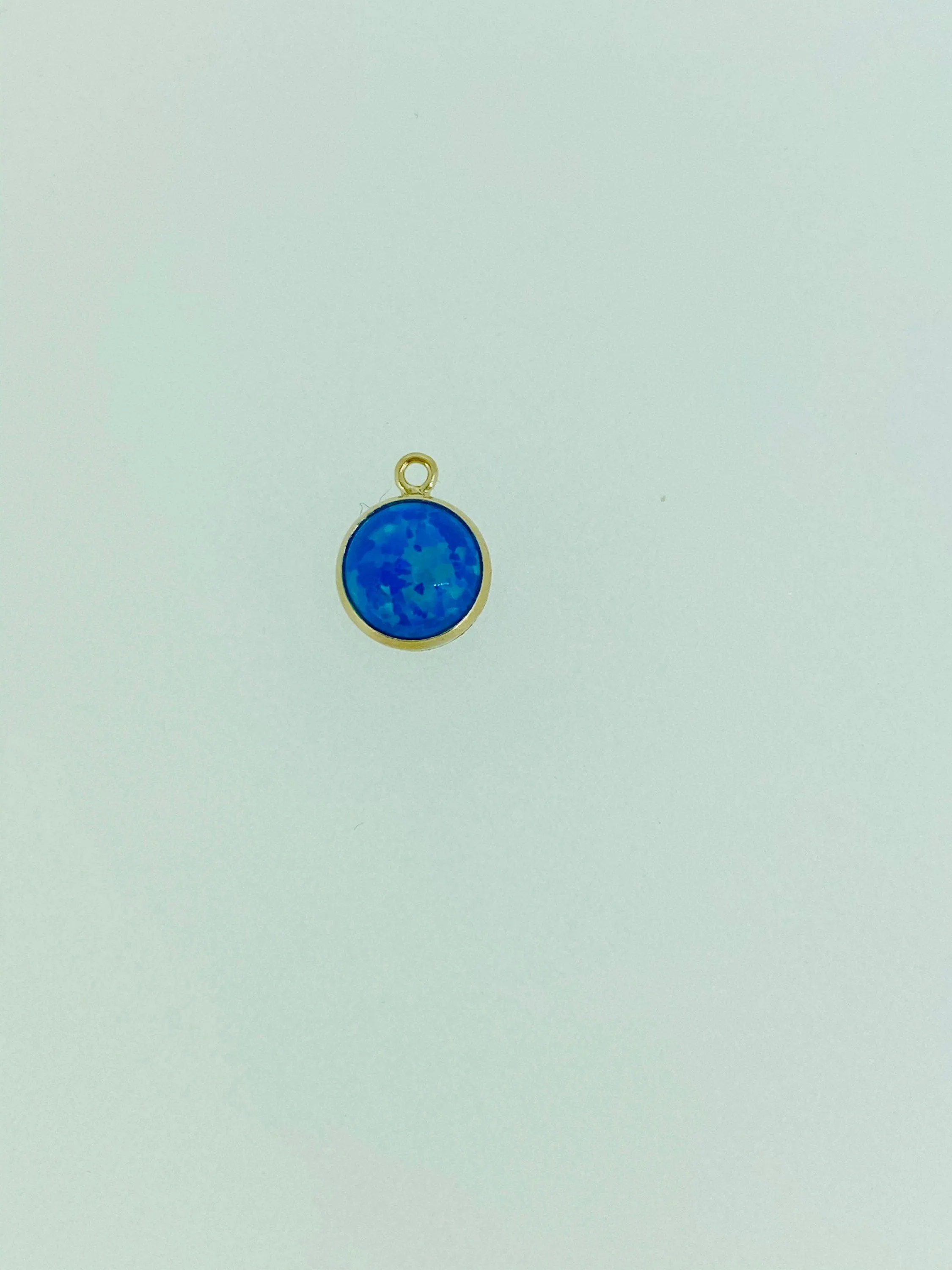 Blue Bello Opal Bezel Drop 14KGF #4099959SDB5