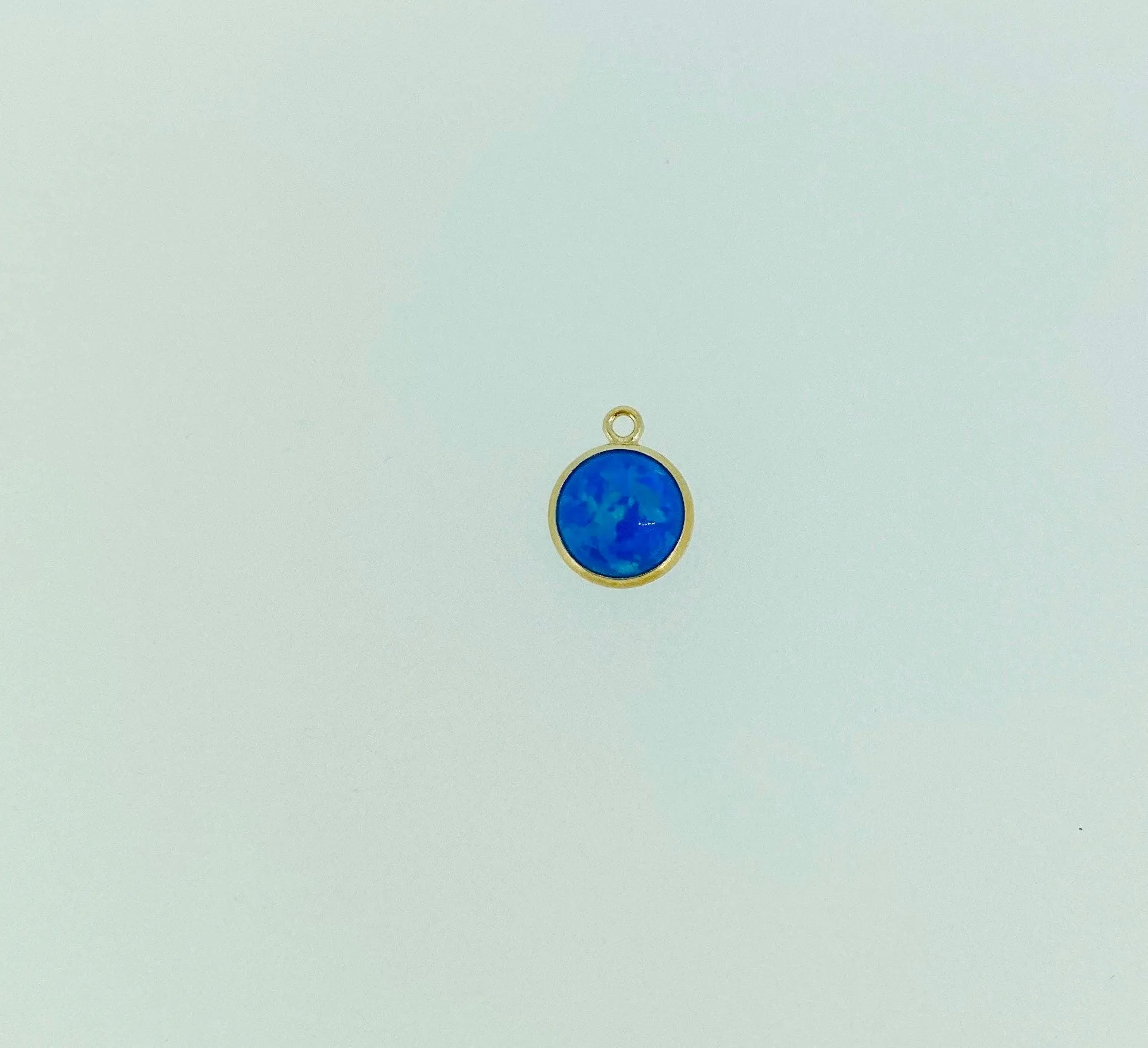 Blue Bello Opal Bezel Drop 14KGF #4099959SDB5