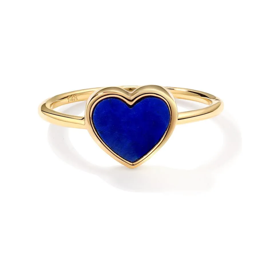 Blue Lapis Heart Ring