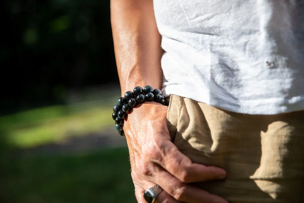 Blue Tigers Eye Gemstone Bracelet