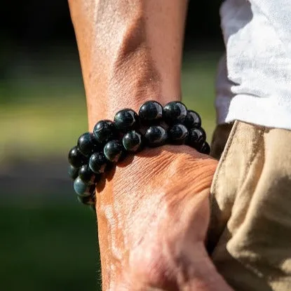 Blue Tigers Eye Gemstone Bracelet