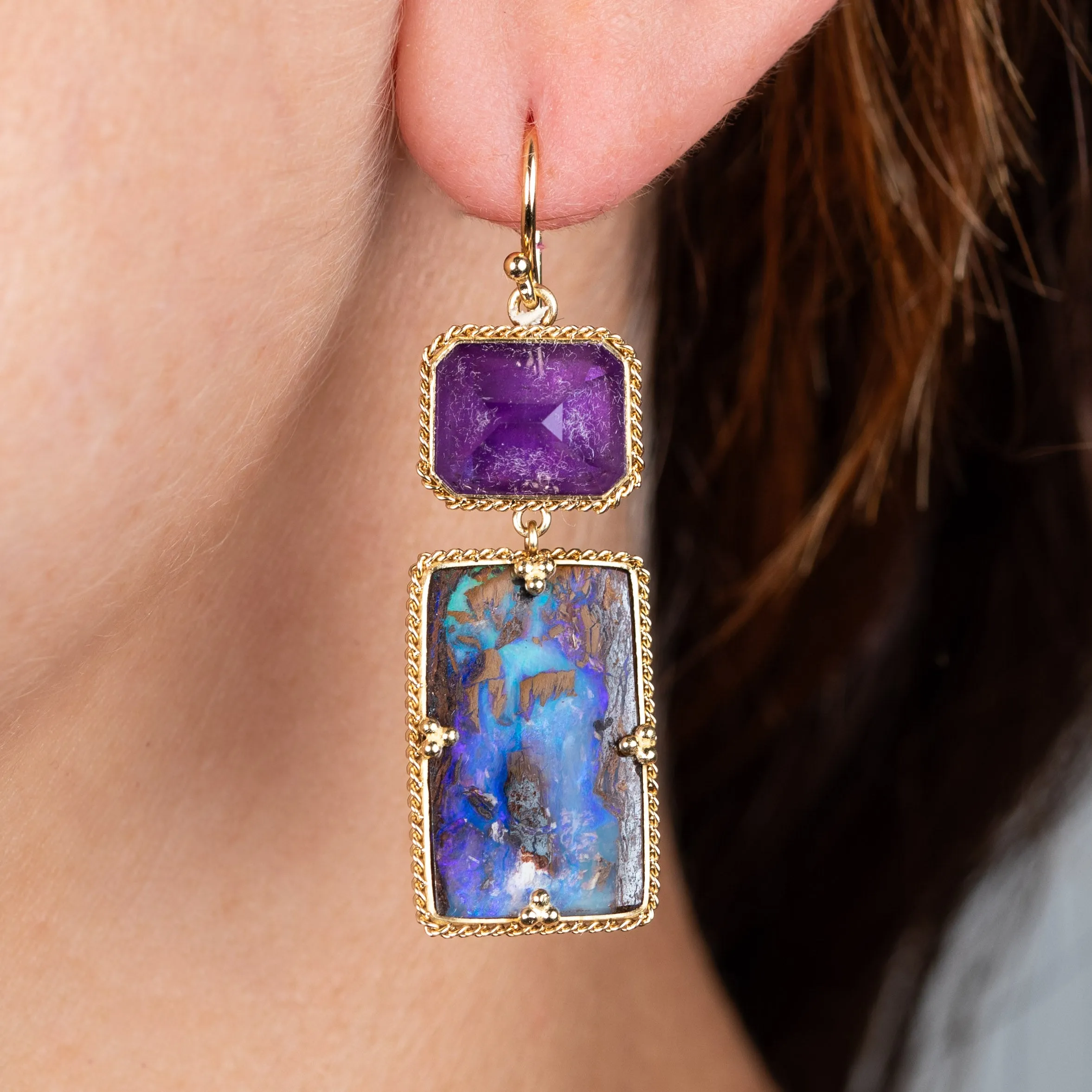 Boulder Opal Drop Earrings