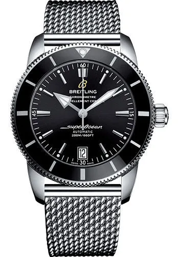 Breitling Superocean Heritage II B20 Automatic 42 Watch - Steel Case - Volcano Black Dial - Steel Ocean Classic Bracelet - AB2010121B1A1