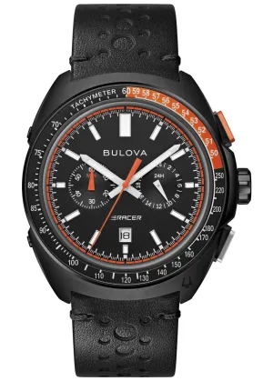 BULOVA GENTS CLASSIC RACER CHRONOGRAPH BLACK LEATHER BAND 98B428