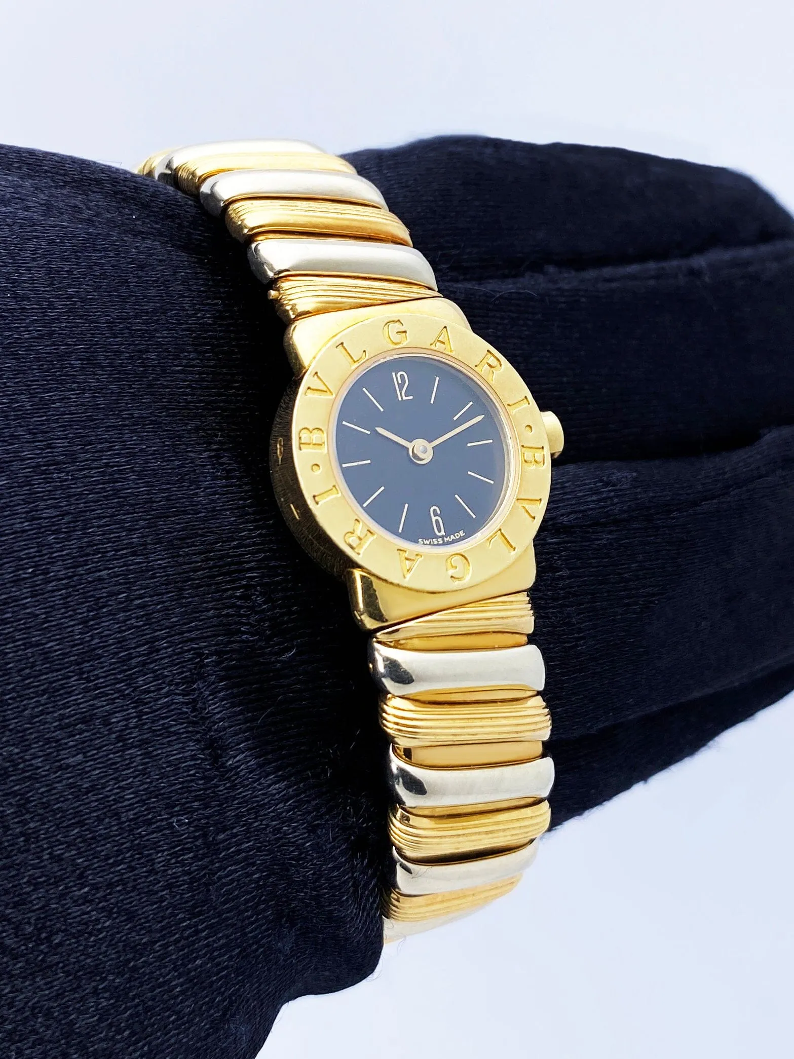 Bvlgari Tubogas BB19 2T 18K Yellow & White Gold Ladies Watch