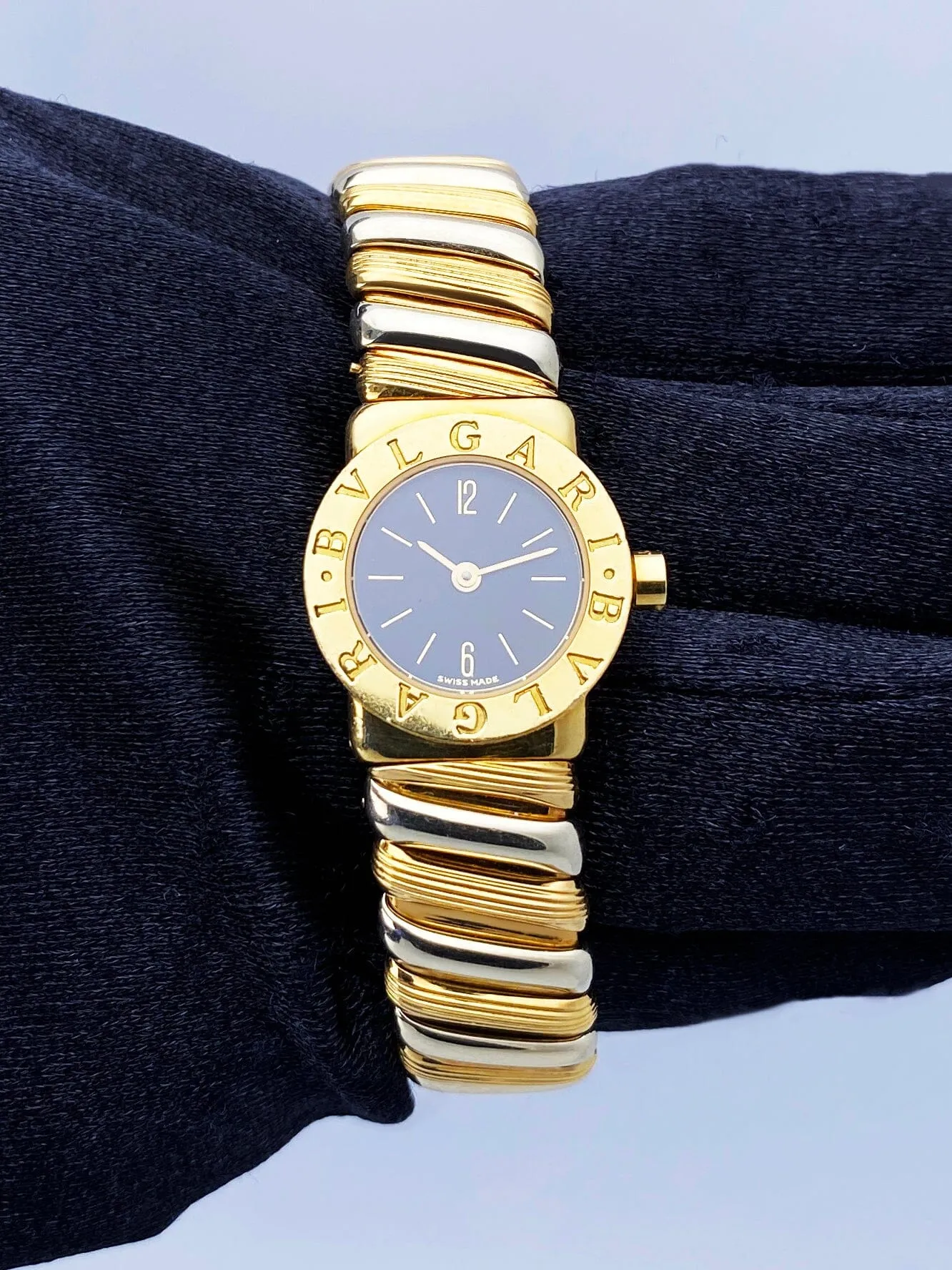 Bvlgari Tubogas BB19 2T 18K Yellow & White Gold Ladies Watch