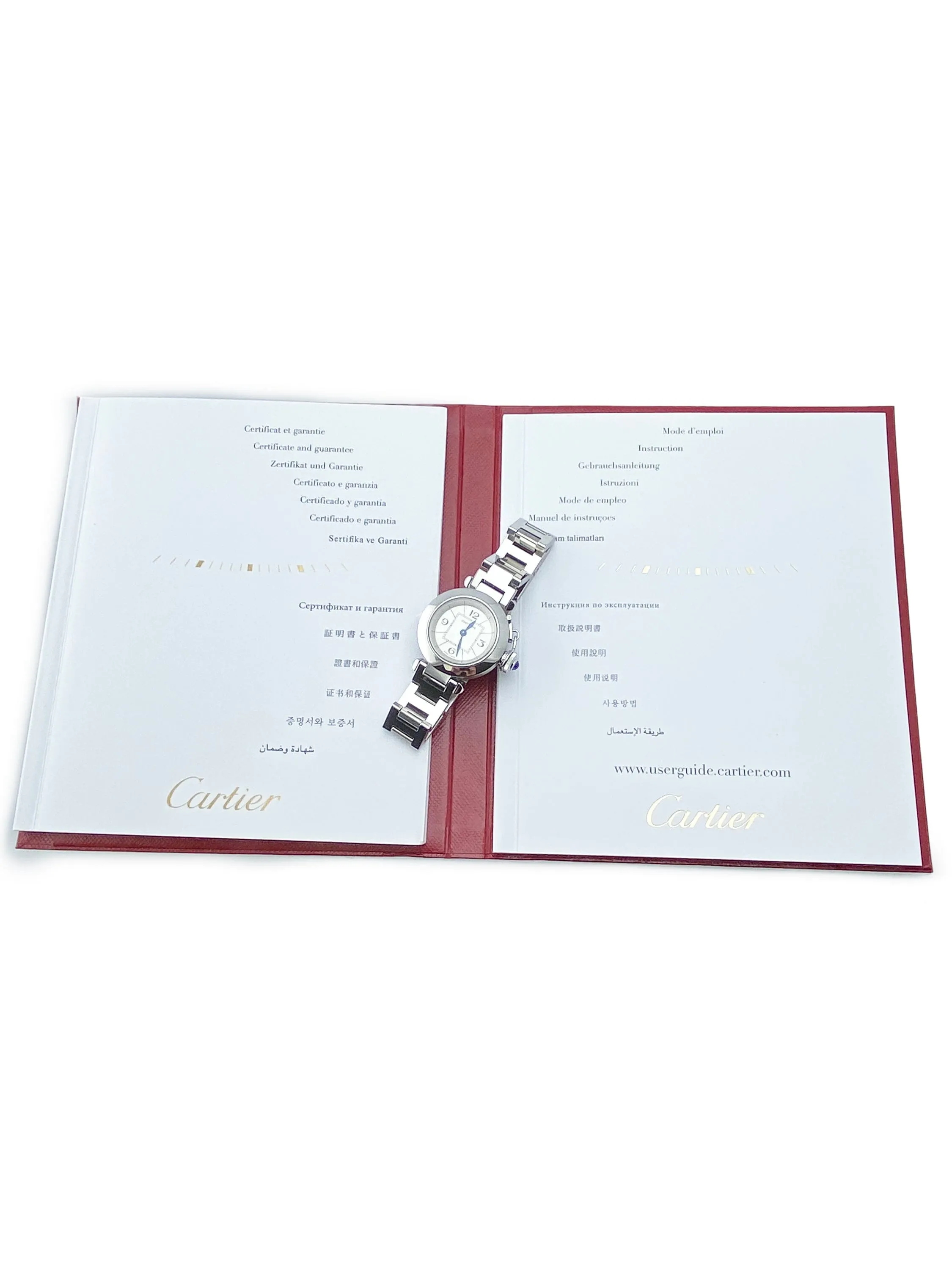 Cartier Miss Pasha W3140007 Silver Dial Ladies Watch Box Papers