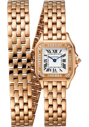 Cartier Panth�re de Cartier Double Loop Watch - 22 mm Pink Gold Case - Diamond Bezel - Pink Gold Double Loop Bracelet - WJPN0014