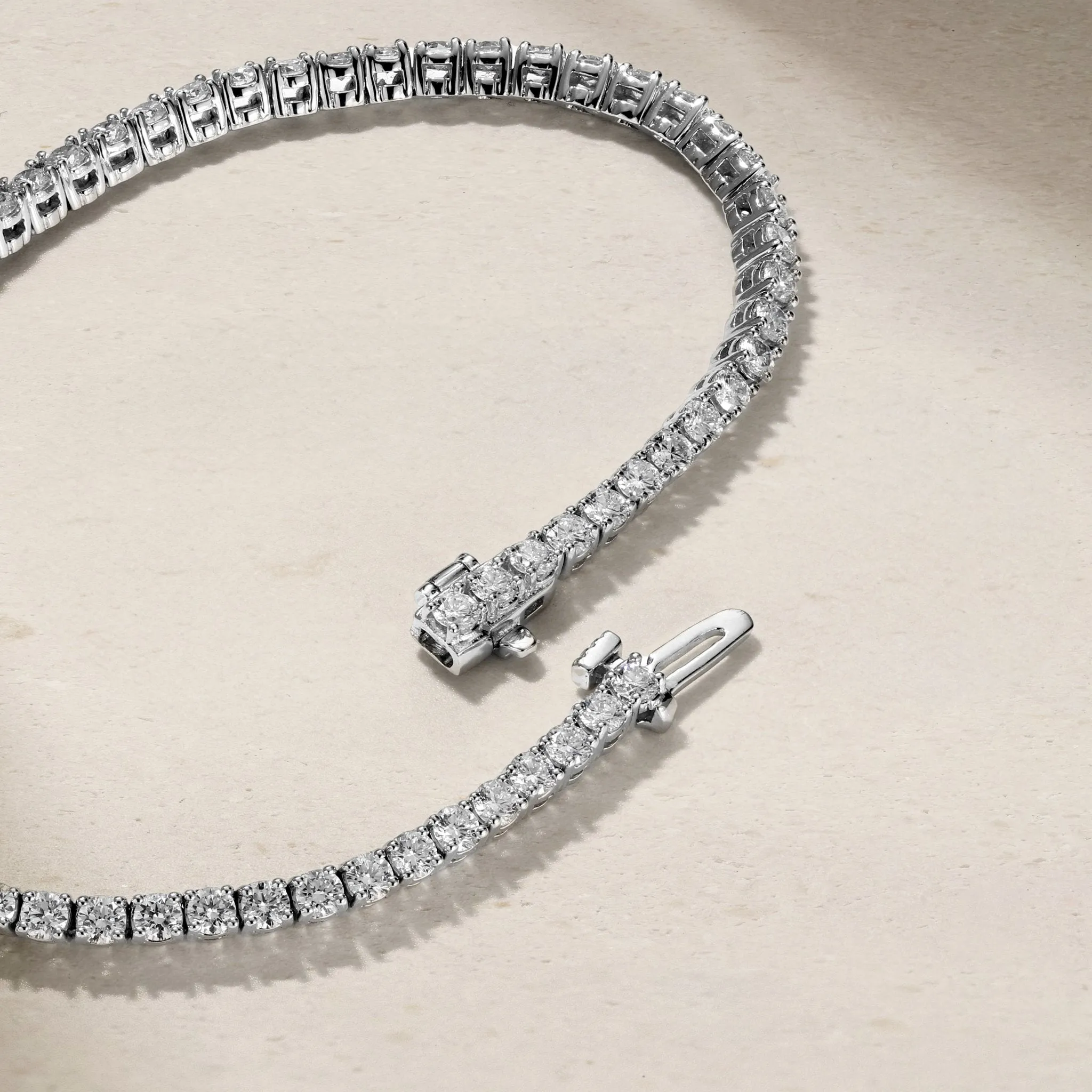 Celeste Sapphire and Diamond Tennis Bracelet