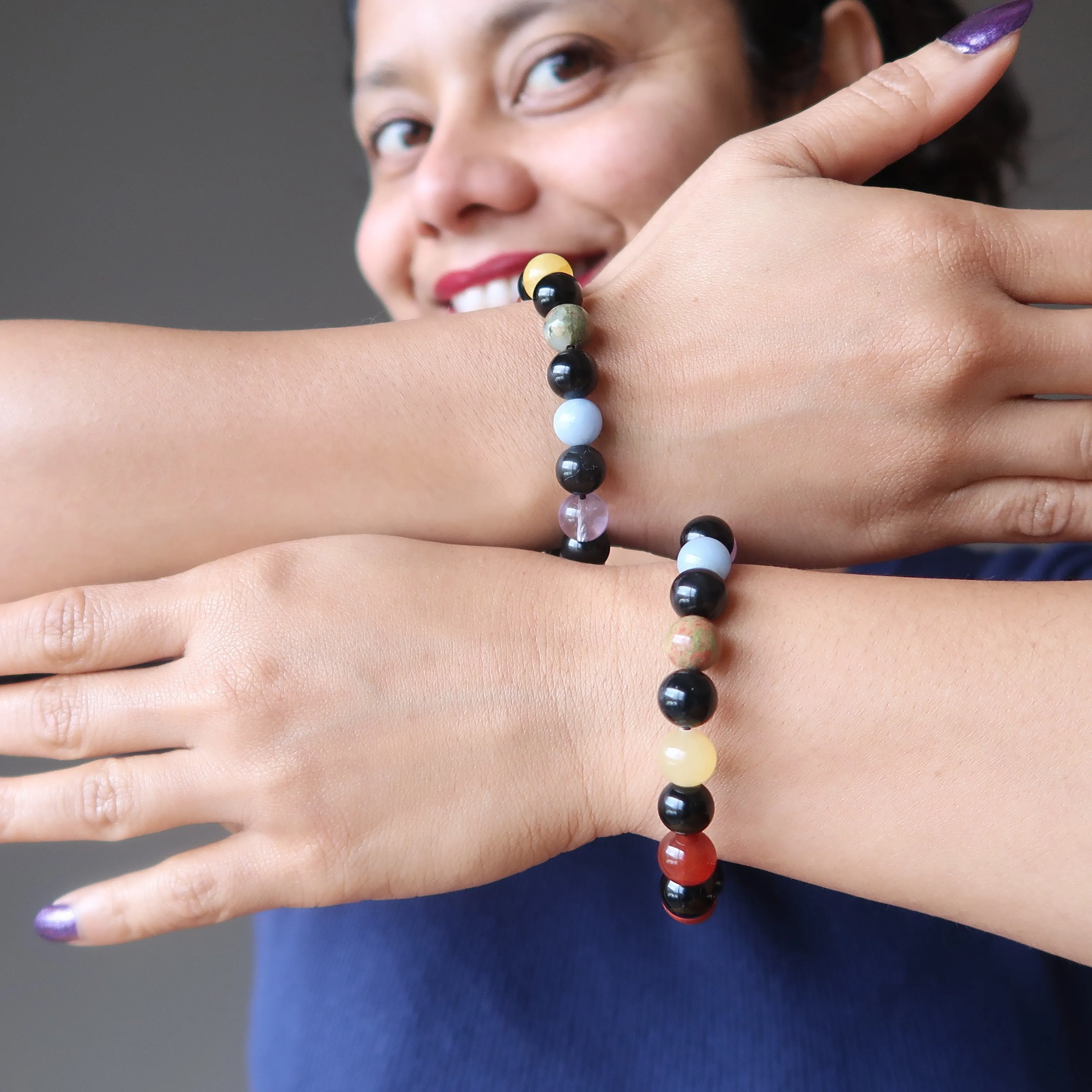 Chakra Bracelet Rainbow Obsidian Protection