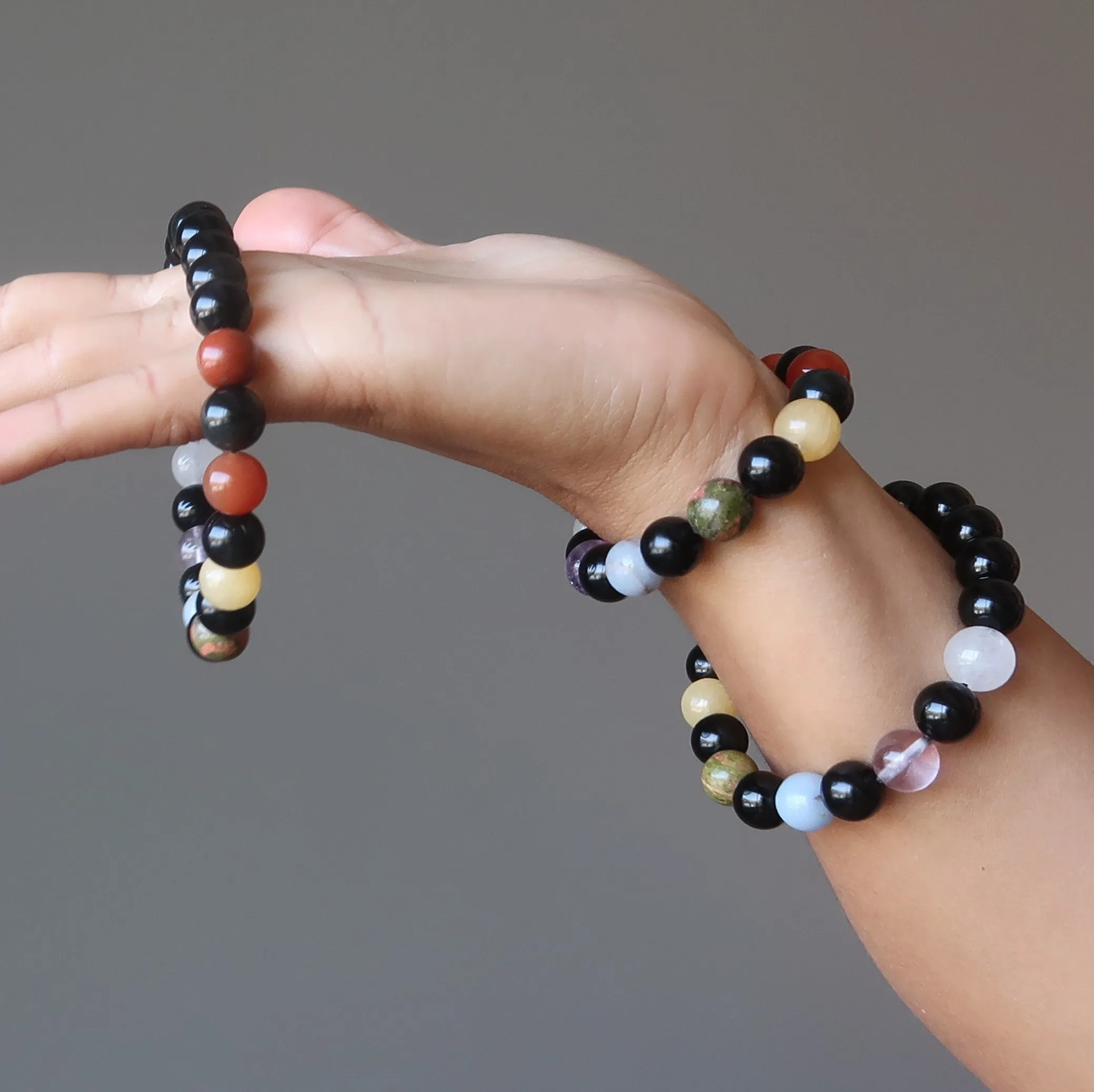 Chakra Bracelet Rainbow Obsidian Protection