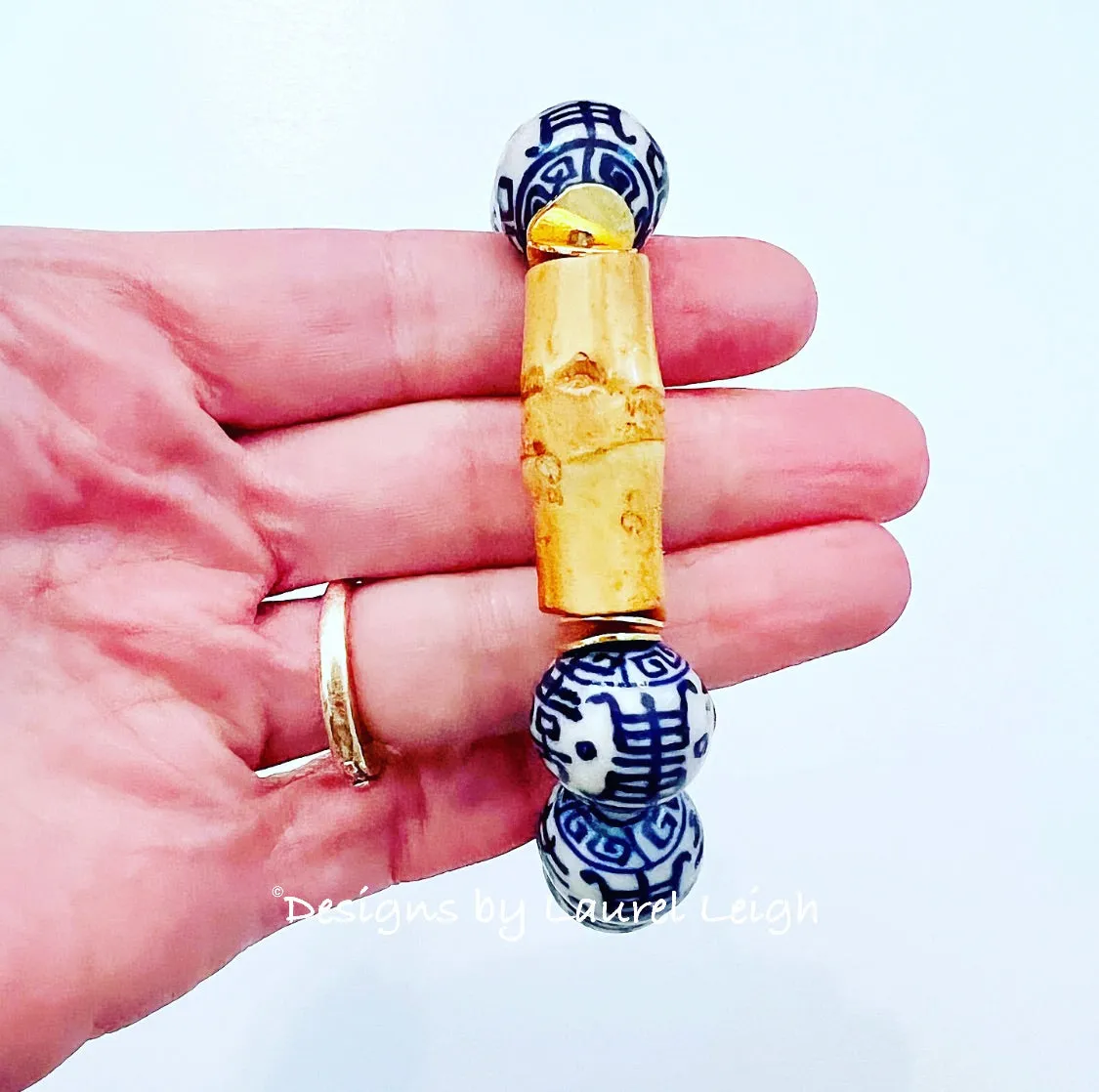 Chinoiserie Bamboo Double Happiness Bracelet