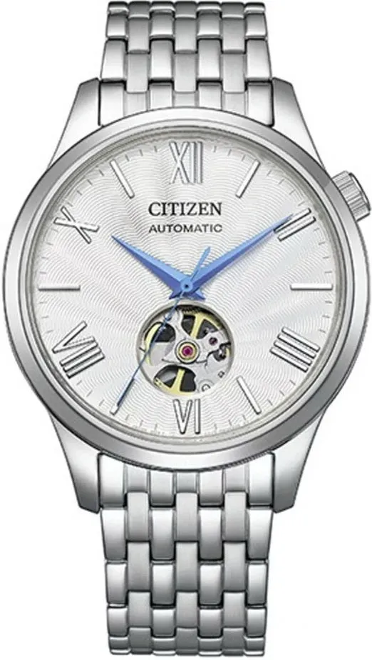 Citizen Open Heart Silver Dial Automatic Men's Watch NH9130-84A