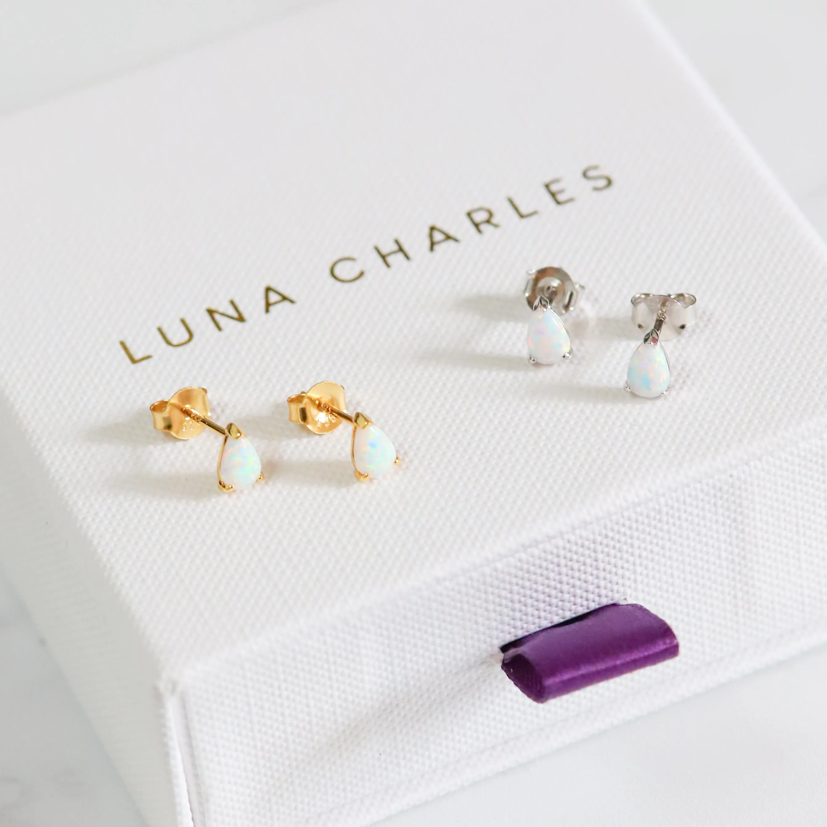 Clara Opal Stud Earrings | 925 Sterling Silver