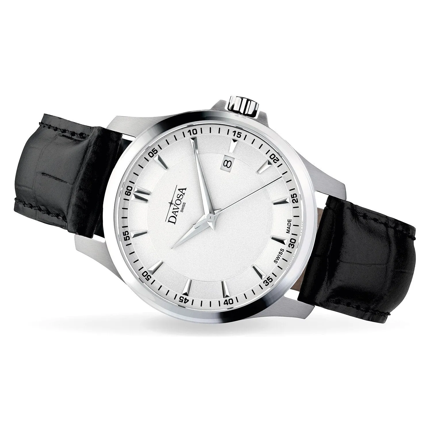 Classic Quartz Swiss-Made White Black Executive Watch 16246615