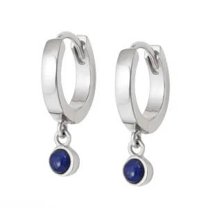 Daisy London LAPIS HEALING HUGGIE HOOPS HE3004_SLV