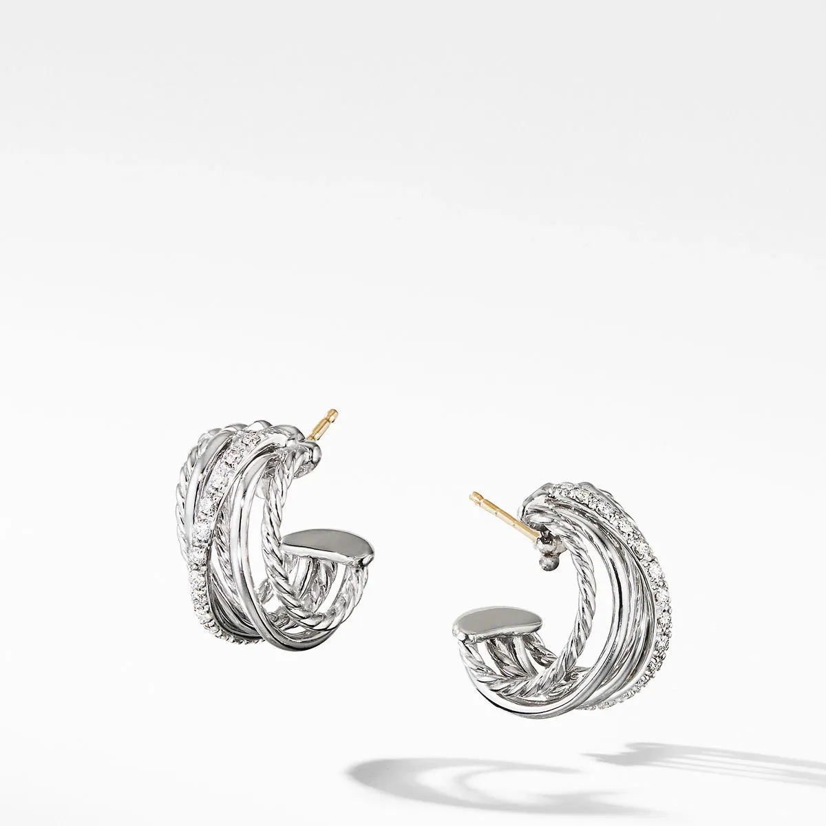 David Yurman Crossover Huggie Hoop Earrings