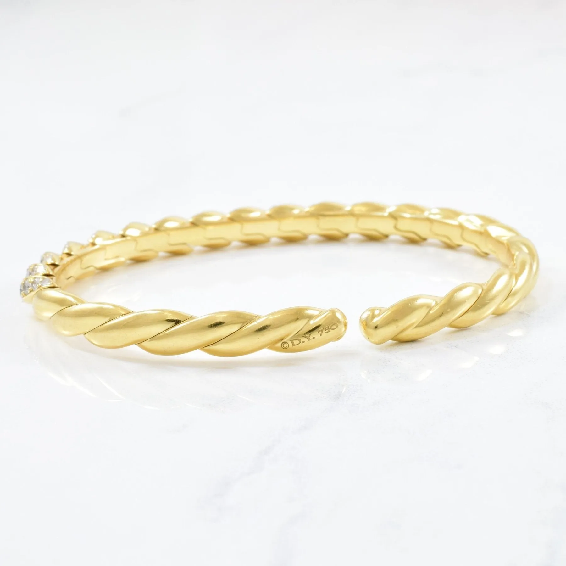 'David Yurman' Pave Flex Diamond Bracelet | 6" |