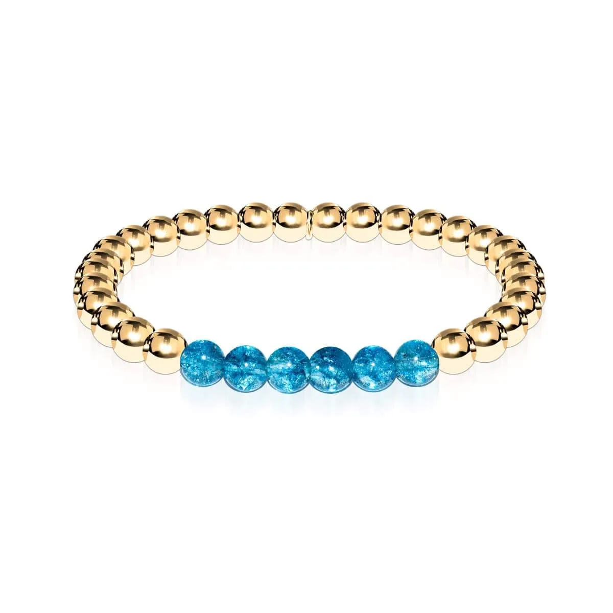 Delightful | 18k Gold | Blue Crystal | Gemstone Expression Bracelet