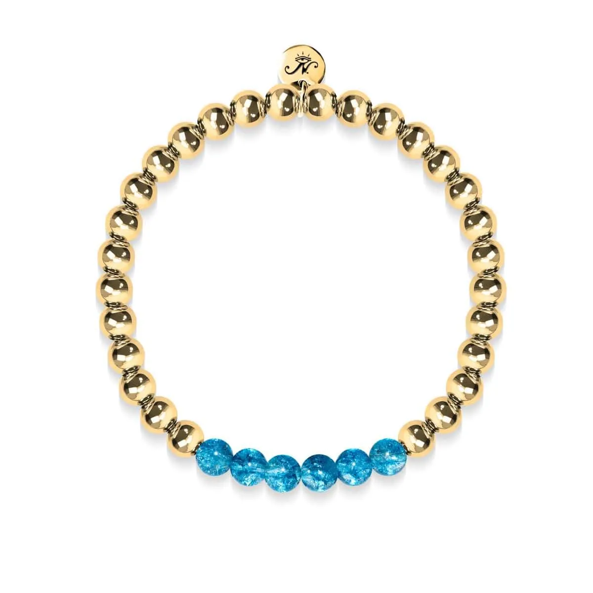 Delightful | 18k Gold | Blue Crystal | Gemstone Expression Bracelet