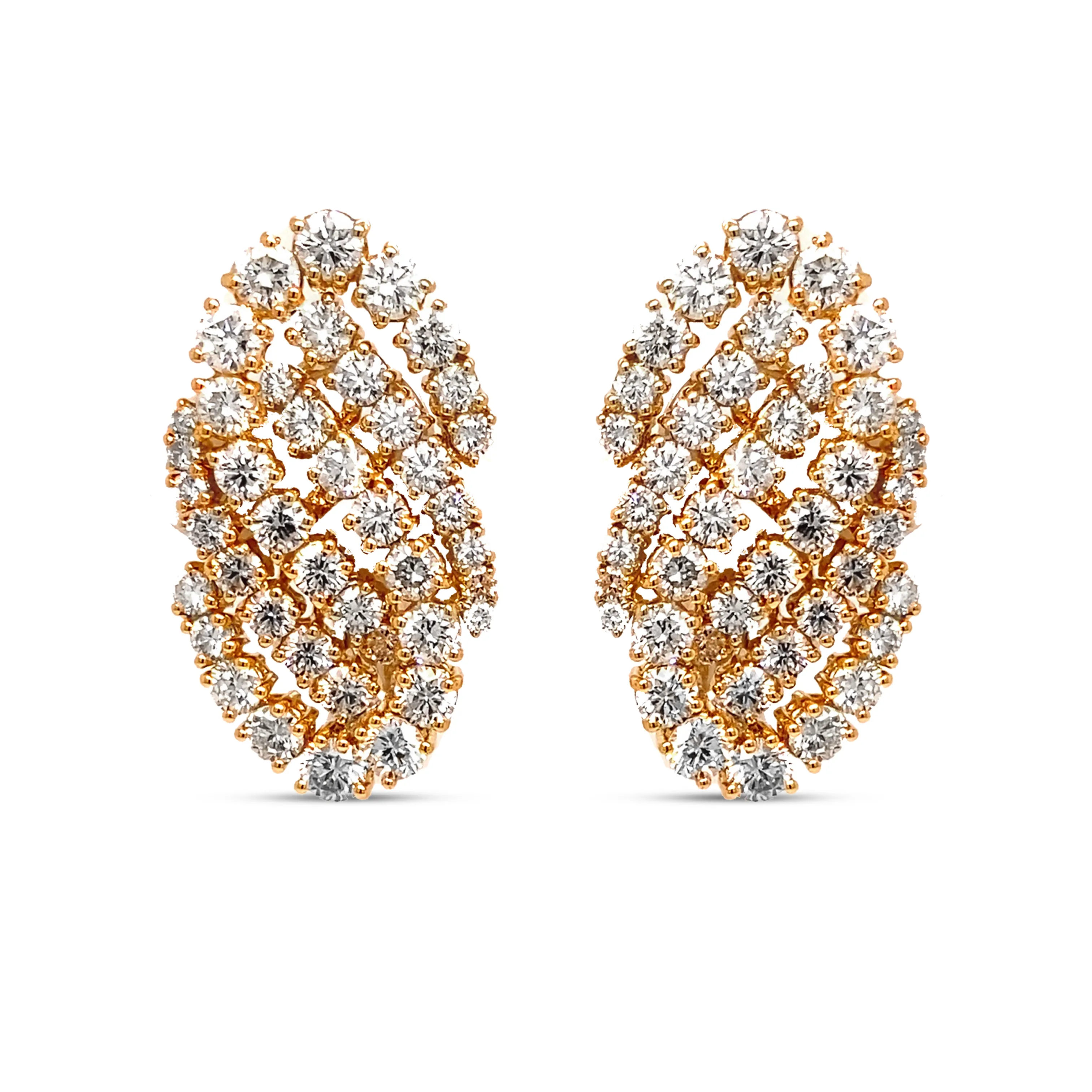 Diamond Leaf Earrings